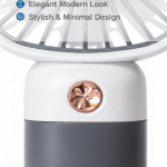 Portable USB Rechargeable Fan – Handheld & Desktop Mini Cooling Fan with Strong Airflow