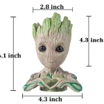 Groot Inspired Plant Pot, 15 cm Height, Green and Brown
