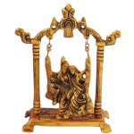 Aluminium Radha Krishna Jhula Idol – Religious Home Décor Statue