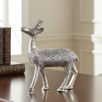 Aluminium Showpiece Deer Silver Statue