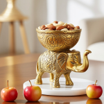 Aluminium Showpiece Elephant Bowl