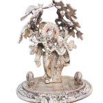 Aluminium Radha Krishna Idol – Silver Finish Religious Showpiece