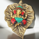 Aluminium Showpiece Stone Patta Ganesh Statue