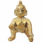 Brass Laddu Gopal Idol Statue – Divine Brass Krishna Murti
