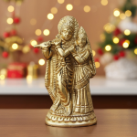 Brass Radha Krishna God Idol – Premium Religious Decor