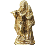 Brass Radha Krishna God Idol – Premium Religious Decor