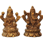 Brass Showpiece Laxmi Ganesh Pair God Idol Statue