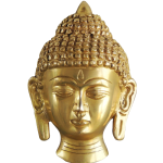 Brass Buddha Face Idol – Spiritual Home Decor Statue