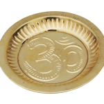 Brass Puja Plate With Om Symbol No. 5