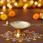 Brass Table Decor Oil Lamp Deepak No. 0  - Small Brass Deepak for Daily Puja