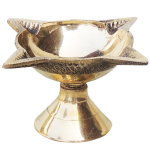 Brass Table Decor Oil Lamp Deepak 4 Wicks  - Puja Deepak for Home Temple
