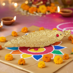 Aluminum Showpiece Agarbatti Stand Gold Statue