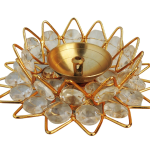 Brass Fancy Bowl Crystal Deepak No. 2
