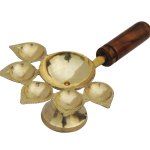 Brass Wooden Panch Arti No. 1