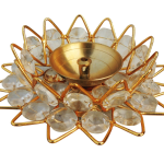 Brass Fancy Bowl Crystal Deepak No. 3