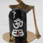 Brass Shivling With Black Stone – Size 2 Mandir Lingam, 4