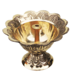 Brass Table Decor Oil Lamp Deepak  - Antique Finish Puja Deepak