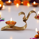 Brass Om Fancy Deepak No. 2