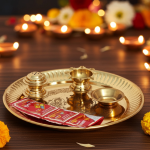 Brass Pooja Thali Om 9 Inch