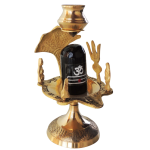 Brass Shiv Parivaar White Stone – Size 3 Family Idol