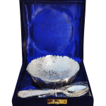 Brass Showpiece Bowl with Silver finish