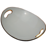 Aluminum Decorative Oval Meena Platter