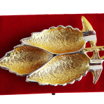 Brass Decorative Patta Angoor 2 Tone Platter