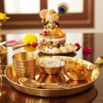 Brass Laddu Gopal Thali Set