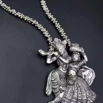 RADHE KRISHNA NECKLACE IN SILVER