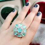 Silver Ring Stainless Steel Cubic Zirconia Silver Plated Ring