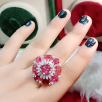 Silver Ring Stainless Steel Cubic Zirconia Silver Plated Ring