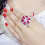 LETZSHOPPE FLORAL DESIGNER ADJSUTABLE RING08