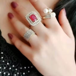 Trendy and Stylish Beautiful Stone Finger Rings for Girls