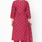 Women kurta pant dupatta set ,Maroon kurta set with dupatta