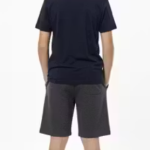 Boys’ Dark Gray Athletic Sports Shorts with Motivational Print