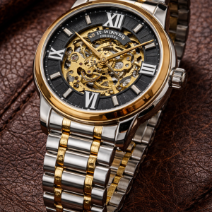 FORSINING Fully Automatic Mechanical Watch for Men | Open-Heart Working Gears Dial, Transparent Case Back | batttery Required Just Shake & Wear