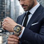KHRIST Premium Fully Automatic Mechanical Analog Watch for Men | Exposed Working Gears Dial & Transparent Case Back | Precision Engineering, Luxury Craftsmanship & Timeless Elegance