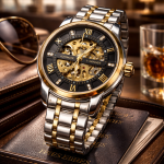 KHRIST Premium Fully Automatic Mechanical Analog Watch for Men | Exposed Working Gears Dial & Transparent Case Back | Precision Engineering, Luxury Craftsmanship & Timeless Elegance
