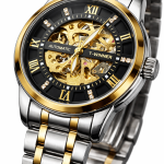 KHRIST Premium Fully Automatic Mechanical Analog Watch for Men | Exposed Working Gears Dial & Transparent Case Back | Precision Engineering, Luxury Craftsmanship & Timeless Elegance