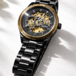 KHRIST Premium Fully Automatic Mechanical Analog Watch for Men | Exposed Working Gears Dial & Transparent Case Back | Precision Engineering, Luxury Craftsmanship & Timeless Elegance