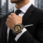 KHRIST Premium Fully Automatic Mechanical Analog Watch for Men | Exposed Working Gears Dial & Transparent Case Back | Precision Engineering, Luxury Craftsmanship & Timeless Elegance