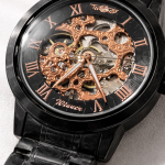KHRIST Premium Fully Automatic Mechanical Analog Watch for Men | Exposed Working Gears Dial & Transparent Case Back | Precision Engineering, Luxury Craftsmanship & Timeless Elegance