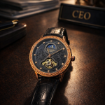 KHRIST Premium Fully Automatic Mechanical Analog Watch for Men | Exposed Working Gears Dial & Transparent Case Back | Precision Engineering, Luxury Craftsmanship & Timeless Elegance