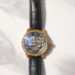 FORSINING Fully Automatic Mechanical Watch for Men | Open-Heart Working Gears Dial, Transparent Case Back | Battery Required Just Shake & Wear