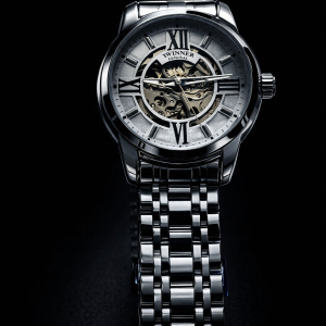 FORSINING Fully Automatic Mechanical Watch for Men | Open-Heart Working Gears Dial, Transparent Case Back | Battery Required Just Shake & Wear