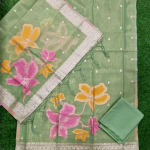 Mint Green Floral Ethnic Suit with Designer Border