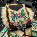 Panzora cotton silk embellished salwar suit material