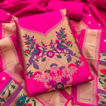 Panzora cotton silk embellished salwar suit material