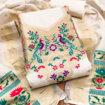 Panzora cotton silk embellished salwar suit material