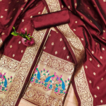 Banarasi silk unstitched salwar suit